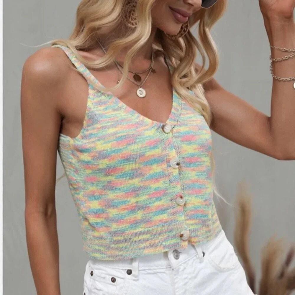 Rsq rainbow sweater cami size Medium